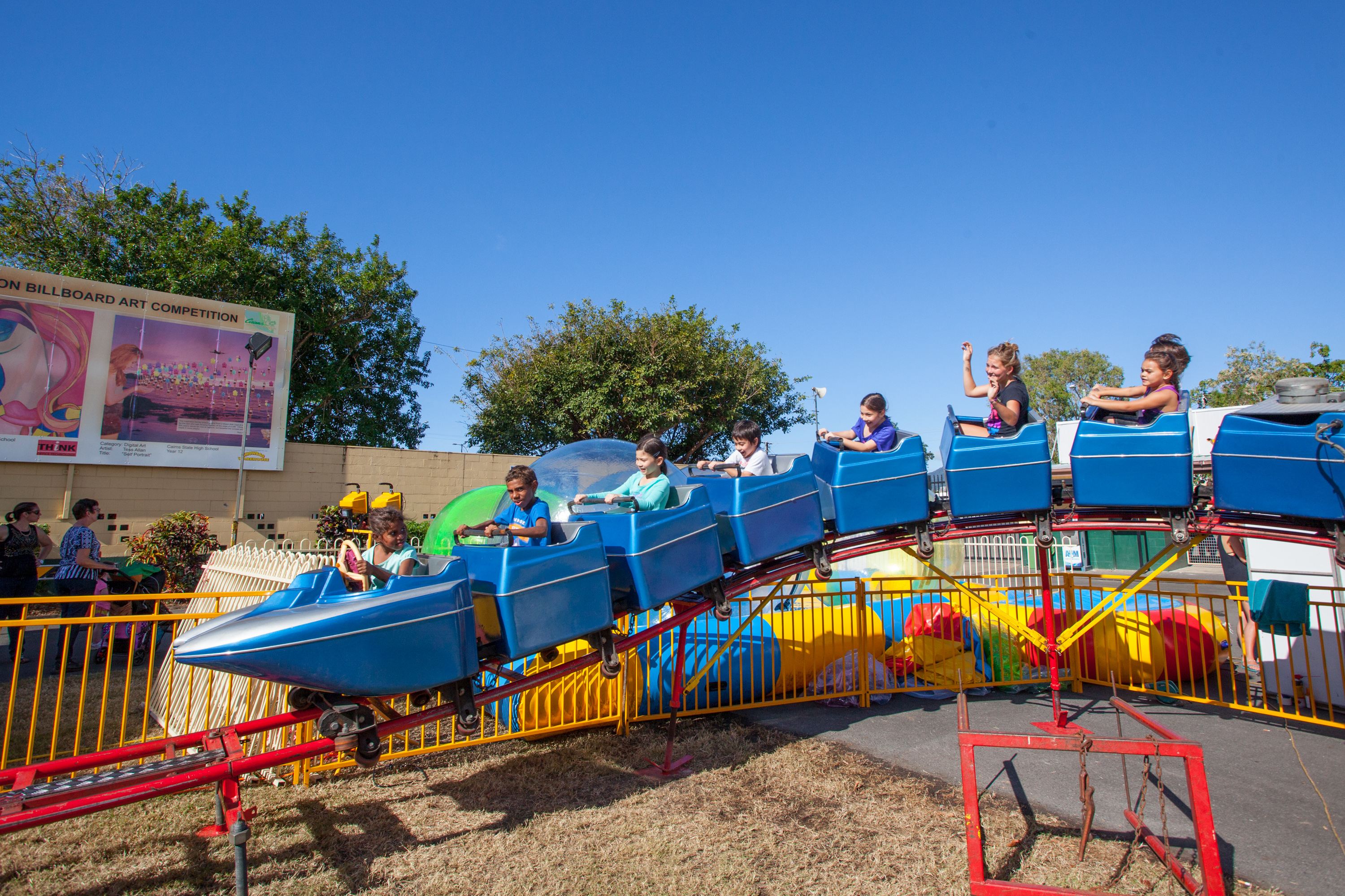 School fete amusement rides